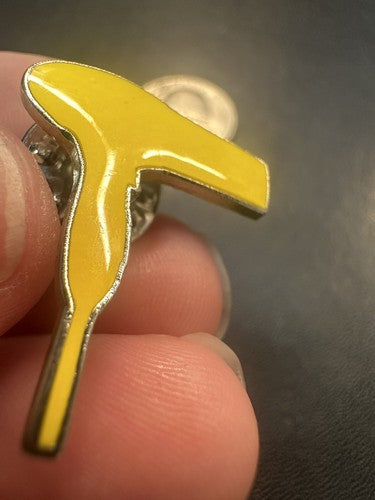 DryBar Blow Dryer Logo Lapel Pin Yellow