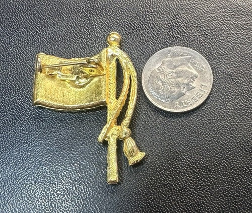 Vintage From the 1960's American Flag Rhinestone Pin/Brooch