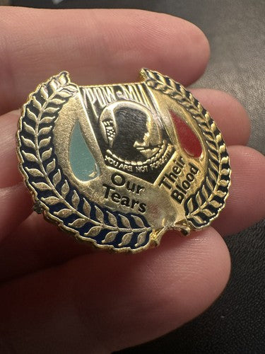 POW*MIA Memorial Pin Lapel - Our Tears, Their Blood