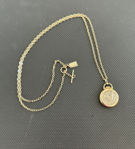 SHINOLA Detroit 24mm Runwell Watch Pendant Necklace New with Box Petoskey $500
