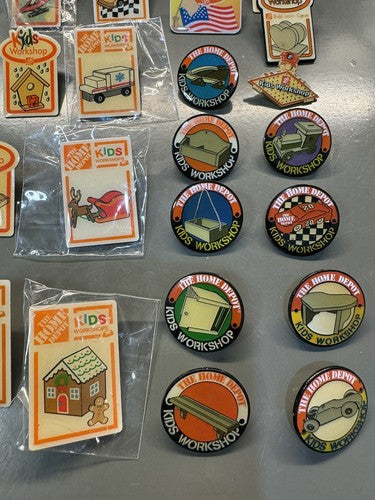 Lot of 71 The Home Depot Kids Workshops Lapel Pins