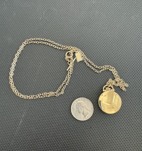SHINOLA Detroit 24mm Runwell Watch Pendant Necklace New with Box Petoskey $500