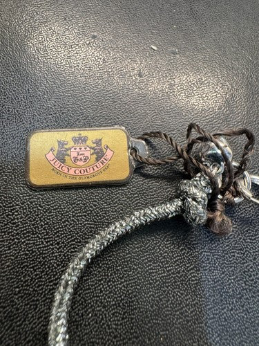 Juicy Couture Pave Crystal Heart Sparkly String Bracelet New with Tags