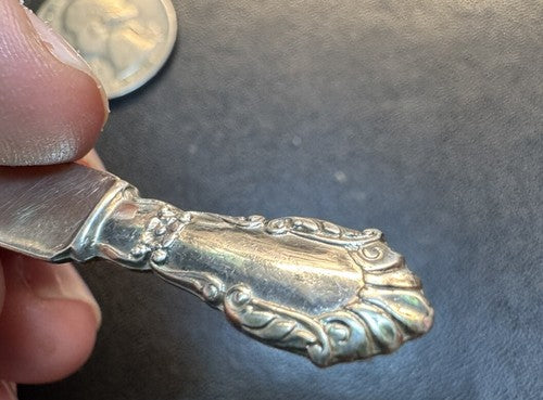 Brooch Silver Dinner Butter Little Knife Sterling Silver 925 Brooch Pin