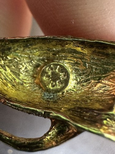 VINTAGE ROAD RUNNER STERLING SILVER 925 BROOCH PIN RETRO GOLD TONE