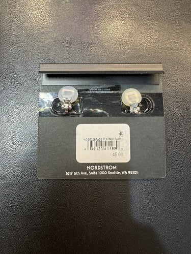 Nordstrom 2ct tw Cubic Zirconia Clip-on Earrings in Platinum 7679896
