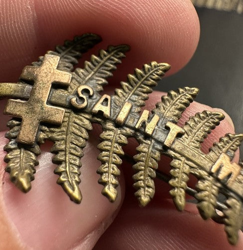Antique WWI ST MIHIEL Commemorative Fern Pin FRANCE