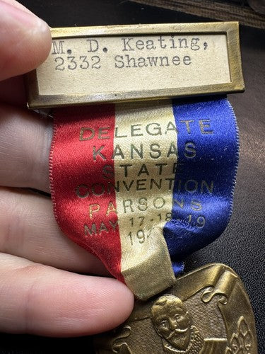 1930 Knights of Columbus Convention Medal Kansas Delegate