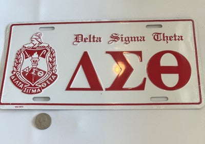 Vintage New Old Stock Delta Sigma Theta Sorority License Plate Car Tag