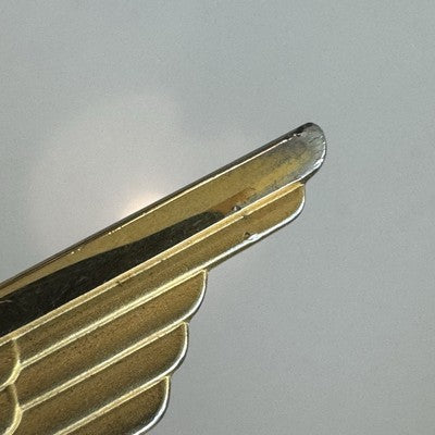 Vintage ALASKA AIRLINES Pilot Cap Badge Pin Wings