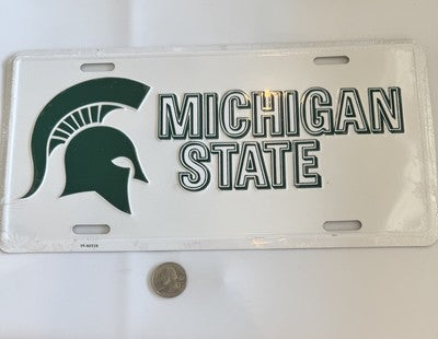 VTG New Old Stock Michigan State University MSU Spartan License Plate