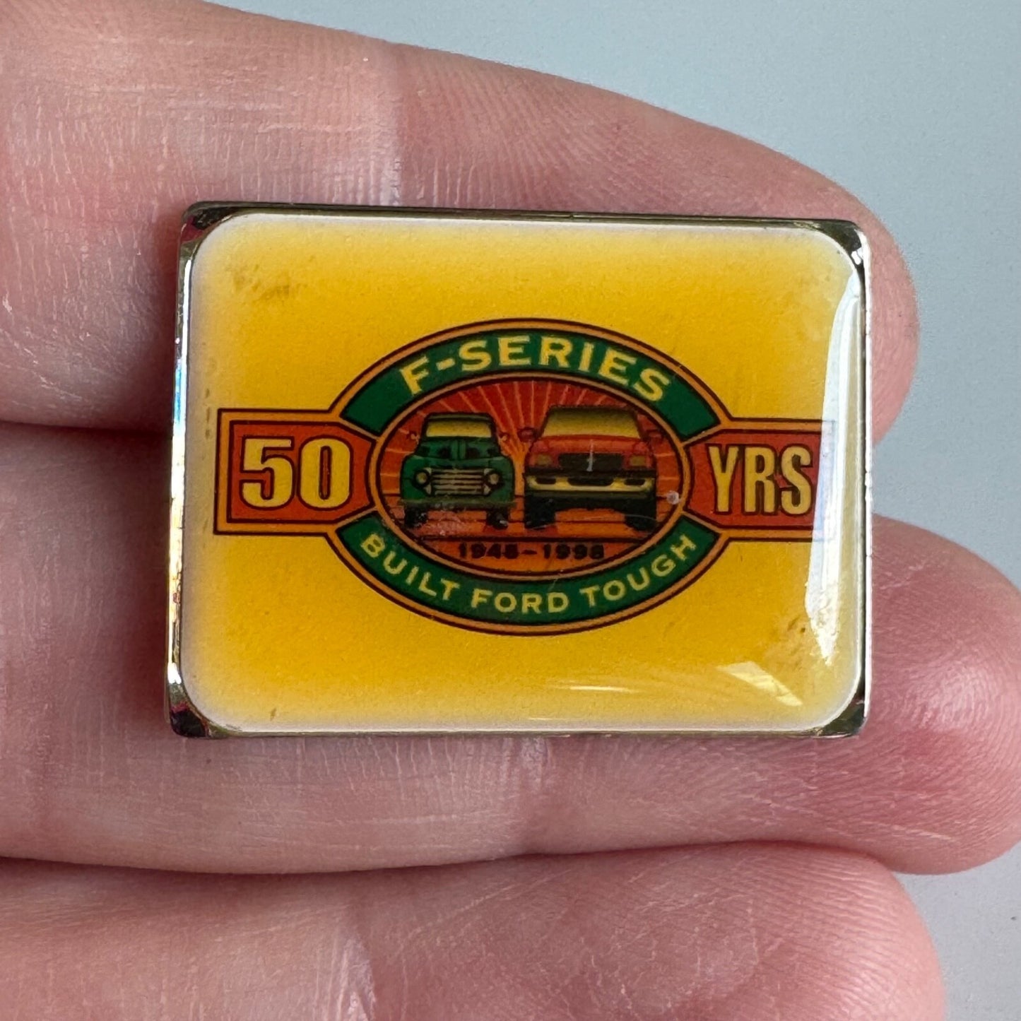 Vintage Ford F-Series 50 YRS Built Tough 1948–1998 Enamel Pin