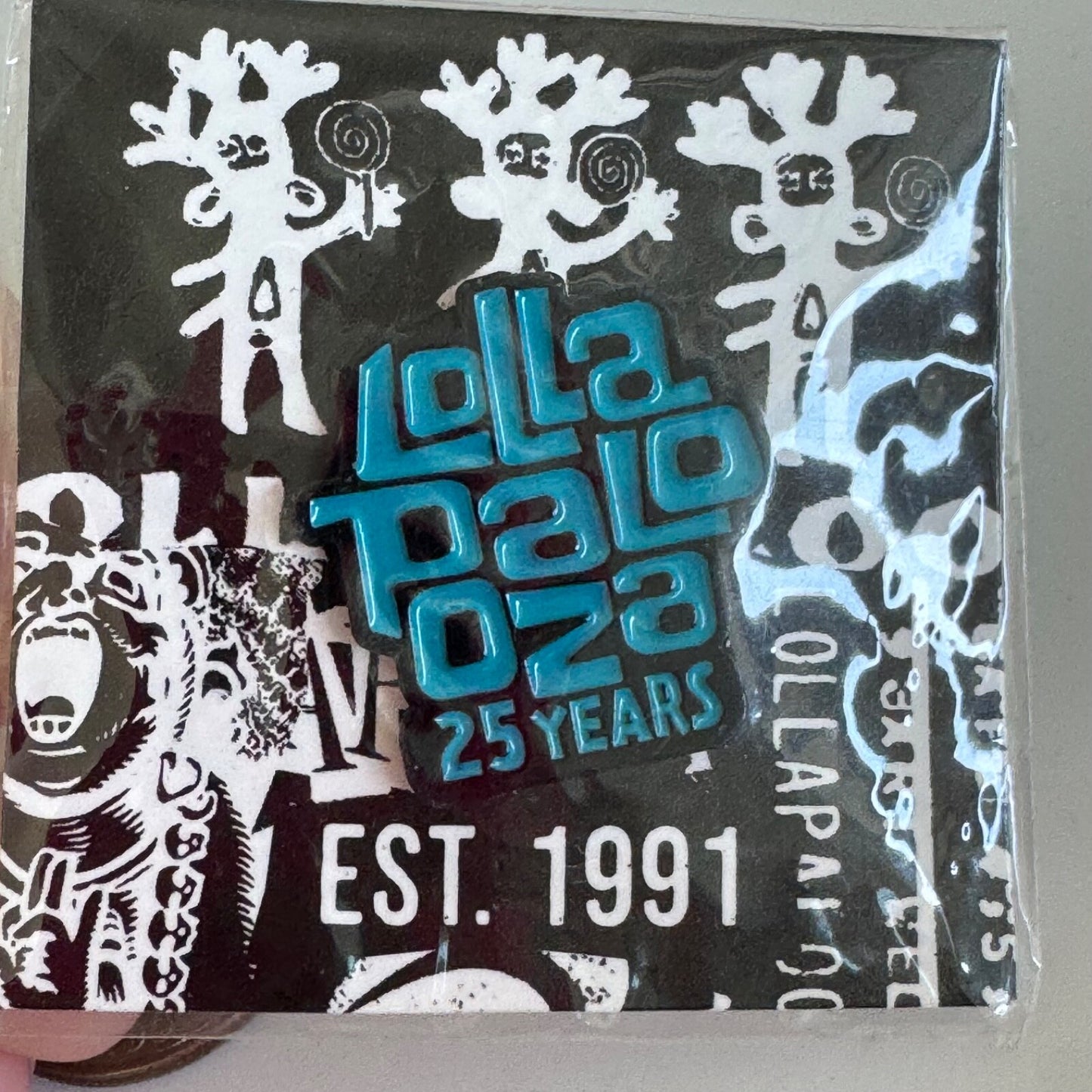 Blue Lollapalooza 25 Years 1991 Festival Collector Pin Teal Logo