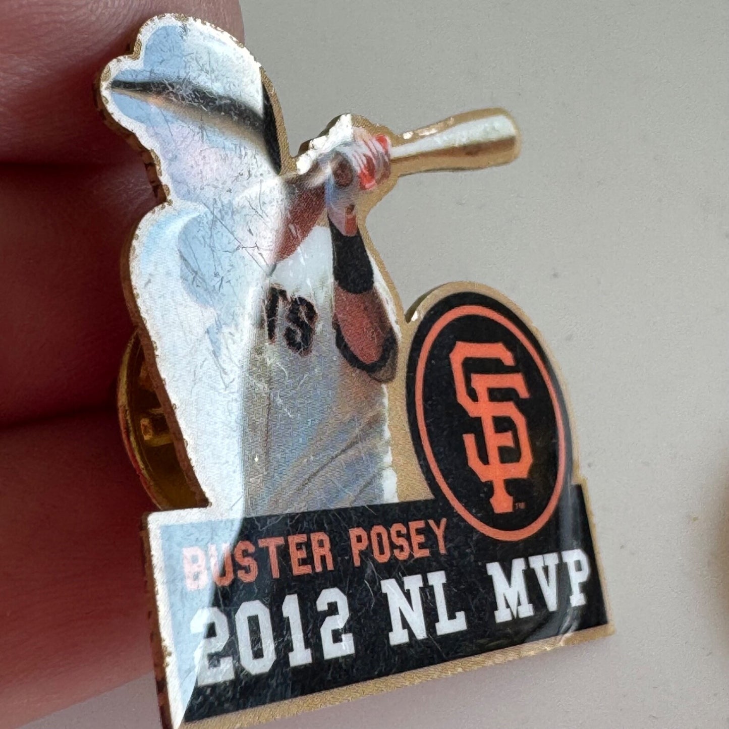 2012 Buster Posey National League MVP Photo Realistic Lapel Pin