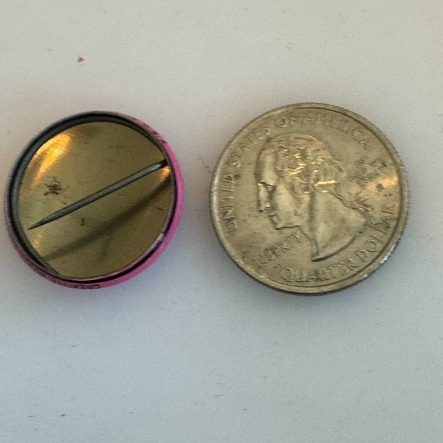 Pink Creative House Cartoon Face Button Lapel Pin Vintage