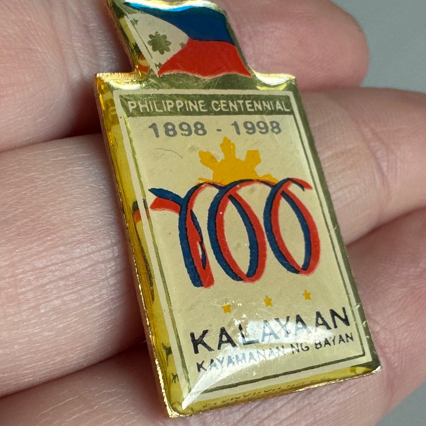 Philippine Centennial Pin 1898–1998 Kalayaan Independence Commemorative