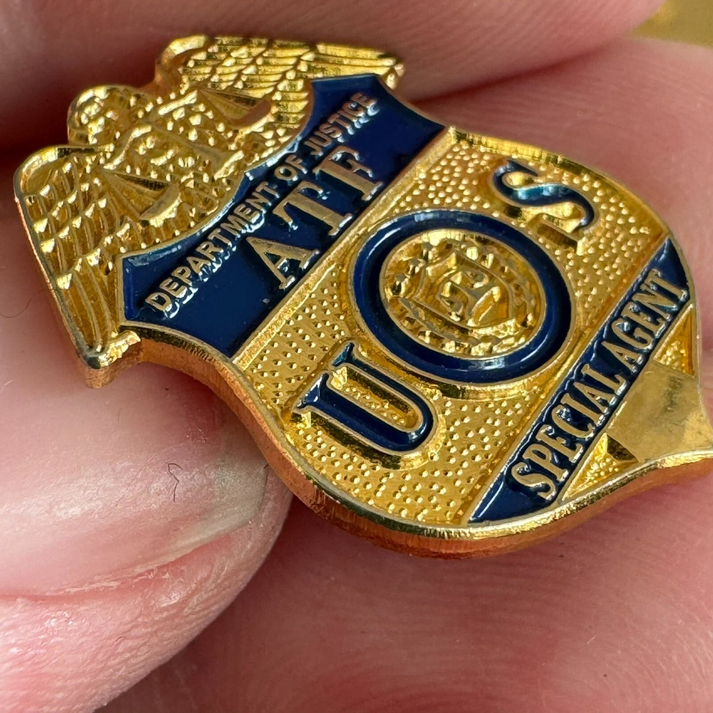 Department of Justice ATF Special Agent Lapel Pin Alcohol Tobacco Firearms