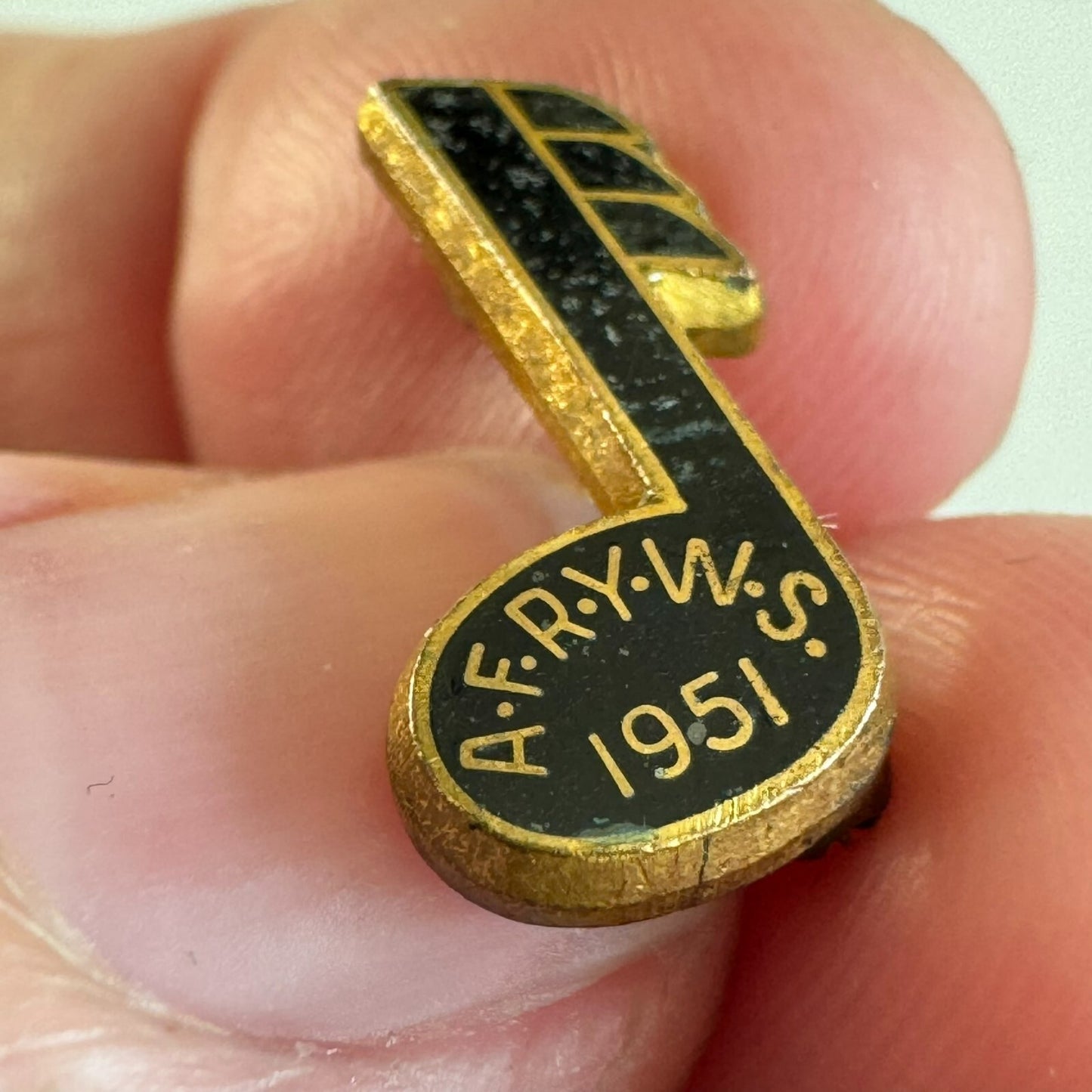 American Federation of Reformed Young Men's Societies 1951 Music Note Lapel Pin