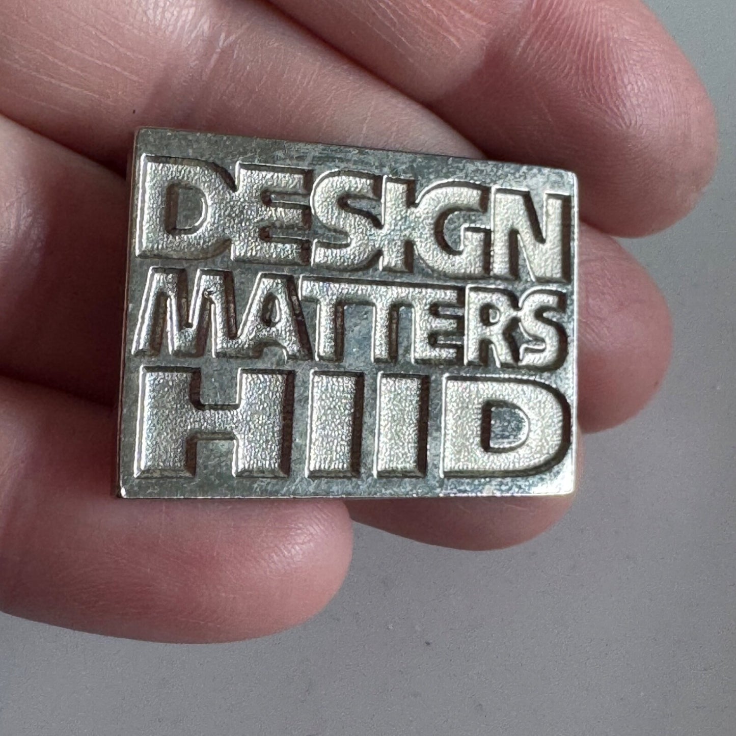 Vtg Design Matters HIID Heuristic for Inclusive Instructional Design Lapel PIn
