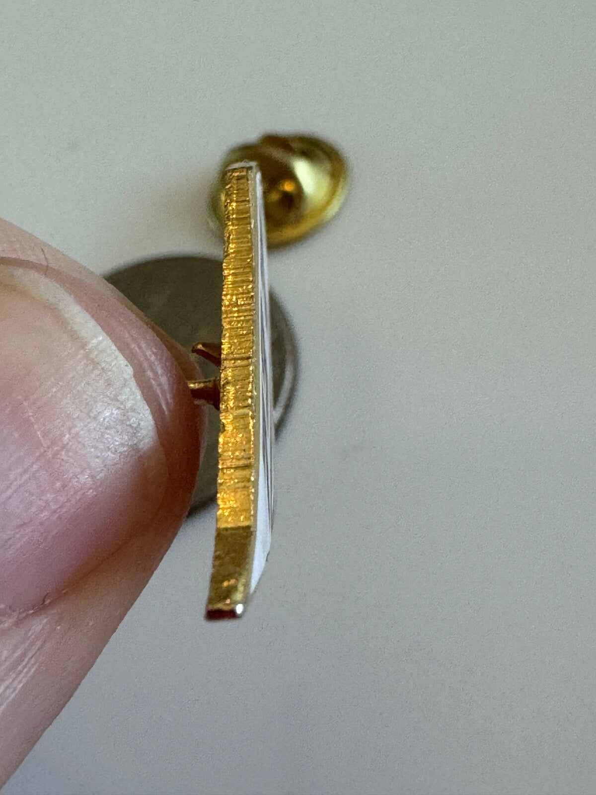 Vintage Boeing 737 Tail Fin Lapel Pin Enamel Tie Tack