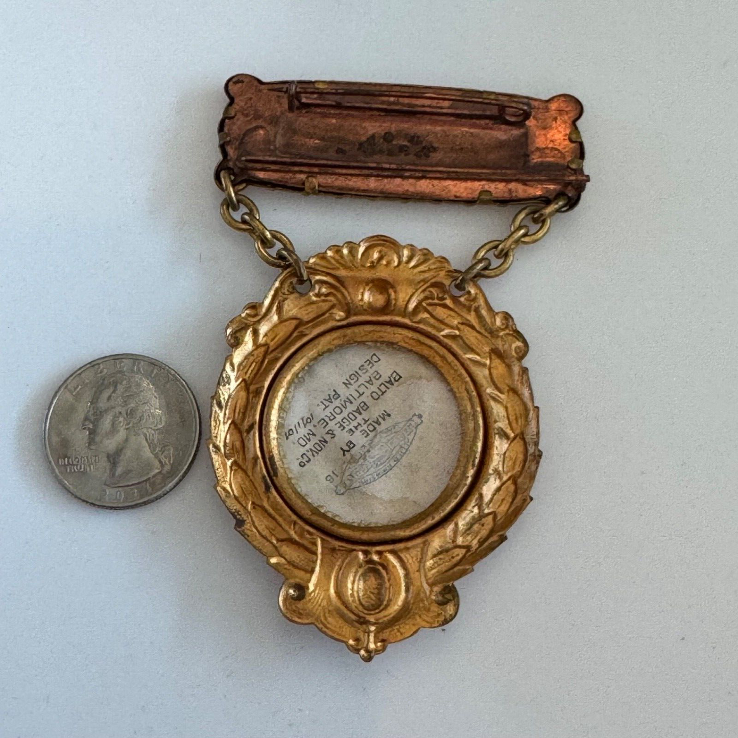 Antique Amalgamated Association of Iron Steel and Tin Workers Union Medal Pin