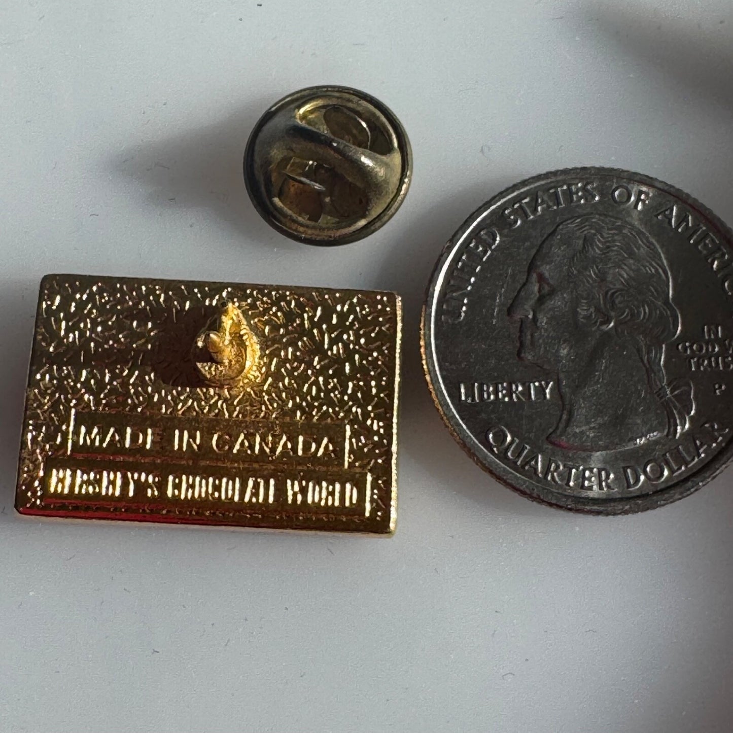 Vintage Hershey's Chocolate Bar Logo Lapel Pin Advertising Hersheys World
