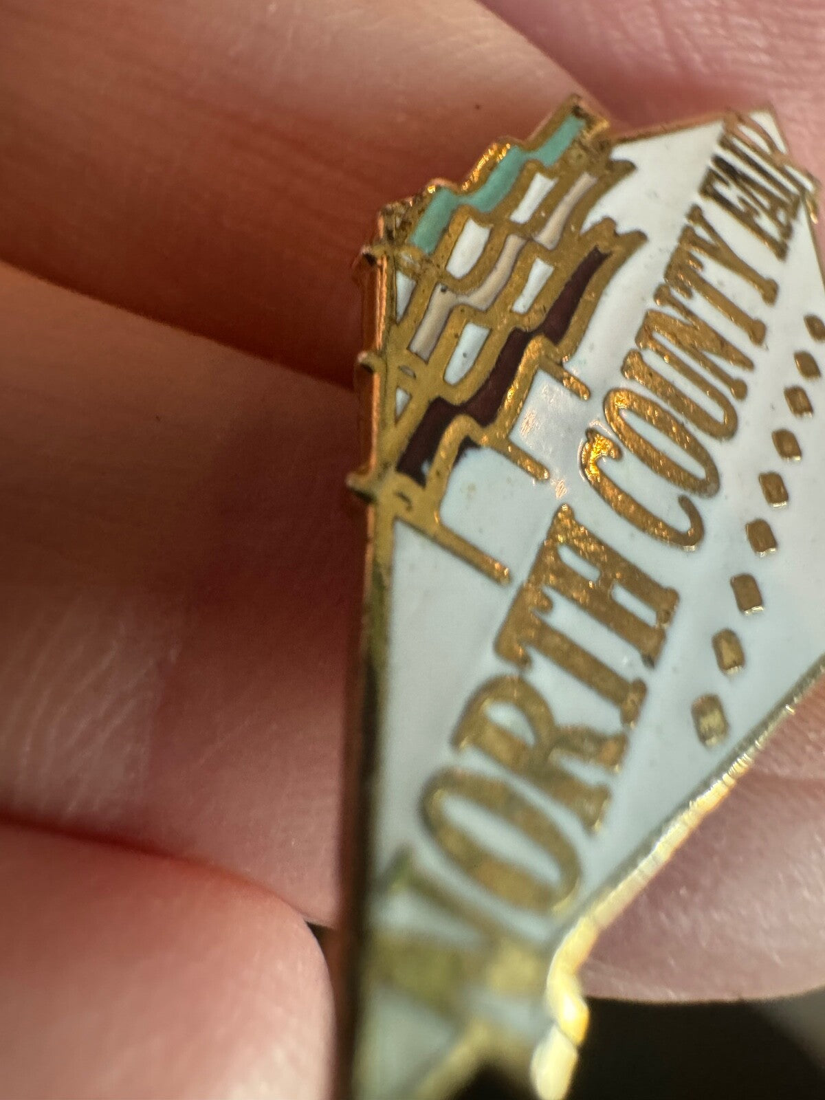 Vintage North County Fair Lapel Pin Flags Diamond Enamel