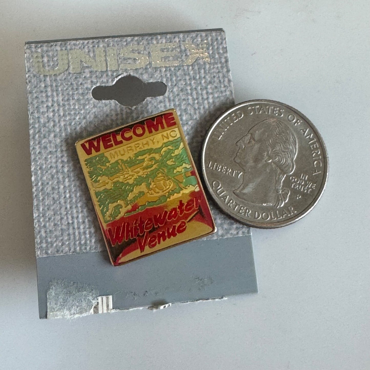 Murphy North Carolina Whitewater Venue Welcome Enamel Pin Rare New on Card