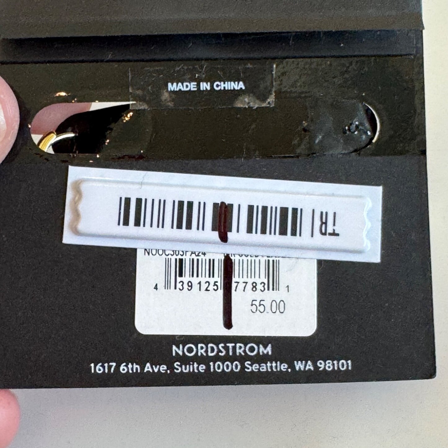 Nordstrom Gold Pavé Disc Drop Huggie Hoop Earrings New On Card Pierced