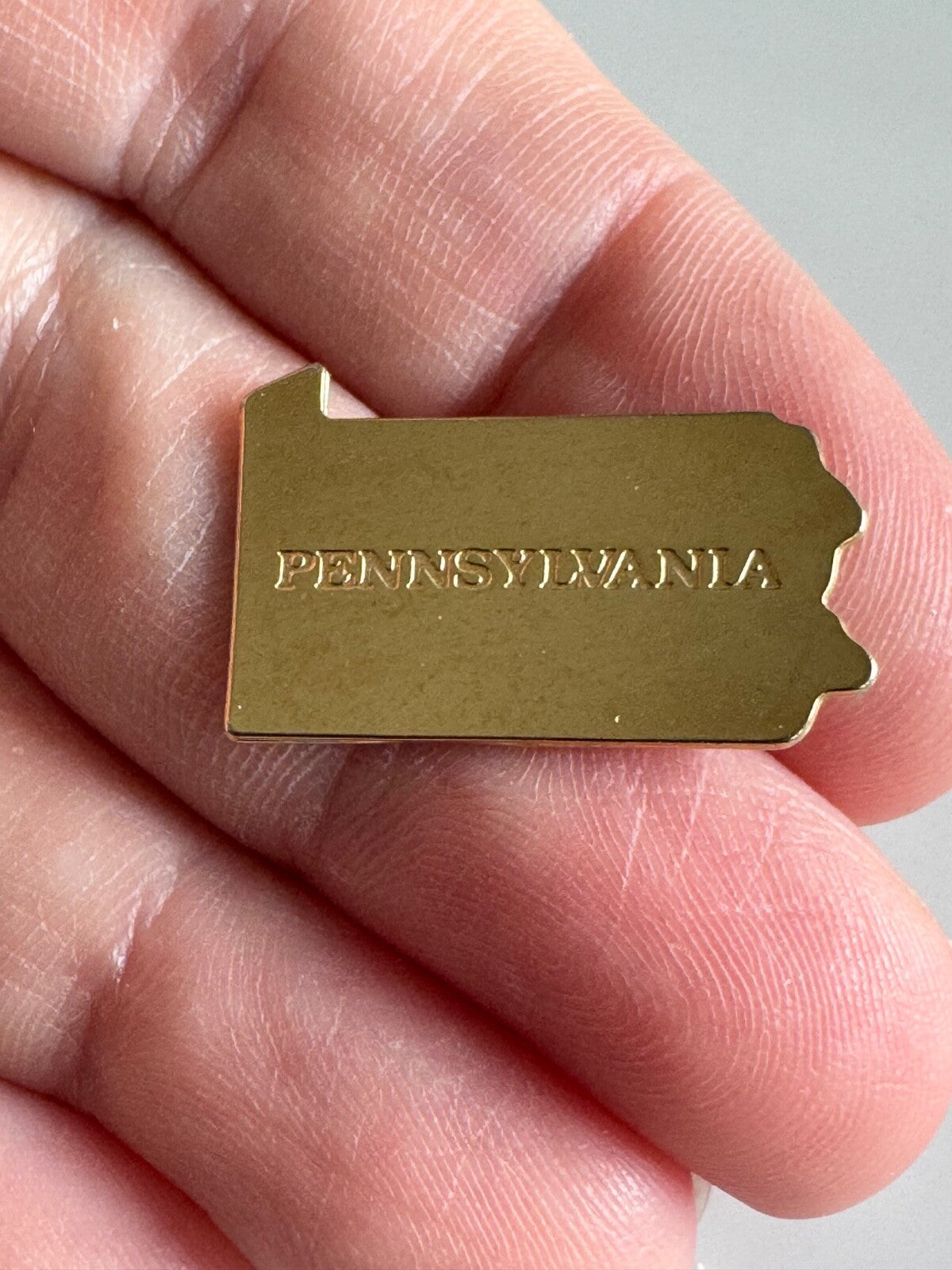 Vintage Gold Tone State Shaped Scatter Pin Tie Tack
