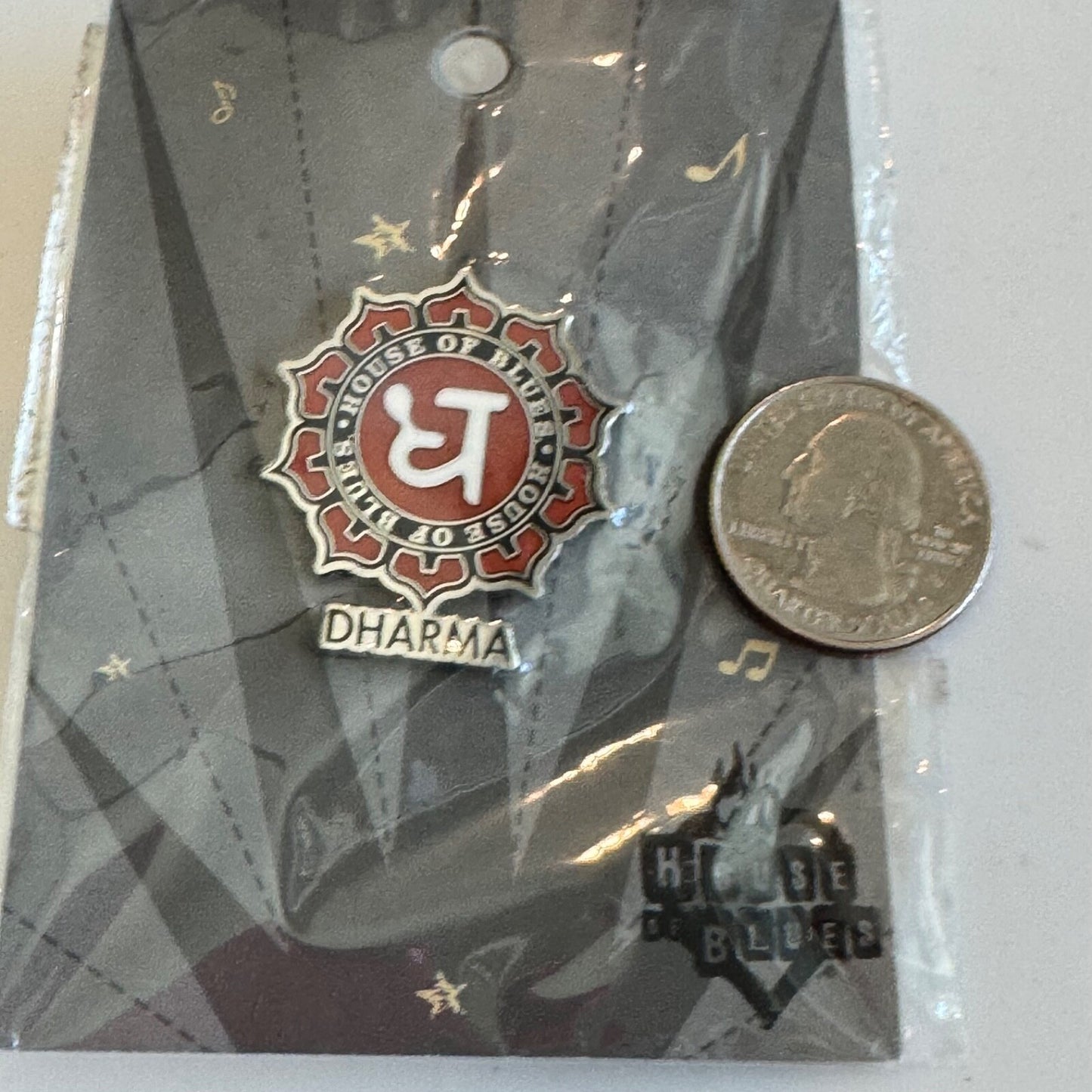 House of Blues Dharma Lapel Pin New on Card