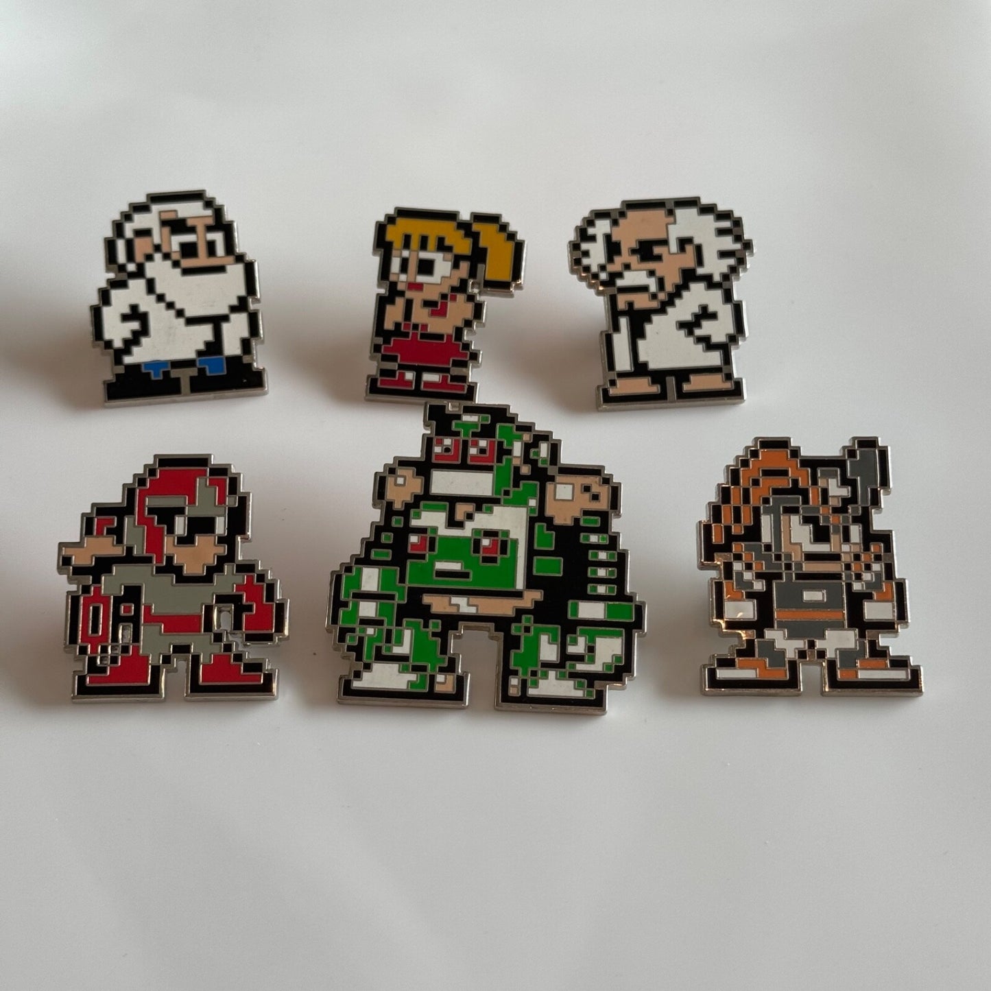 Lot of 6 CAPCOM Thinkgeek Mega Man Lapel Pin Lot 8-bit Megaman