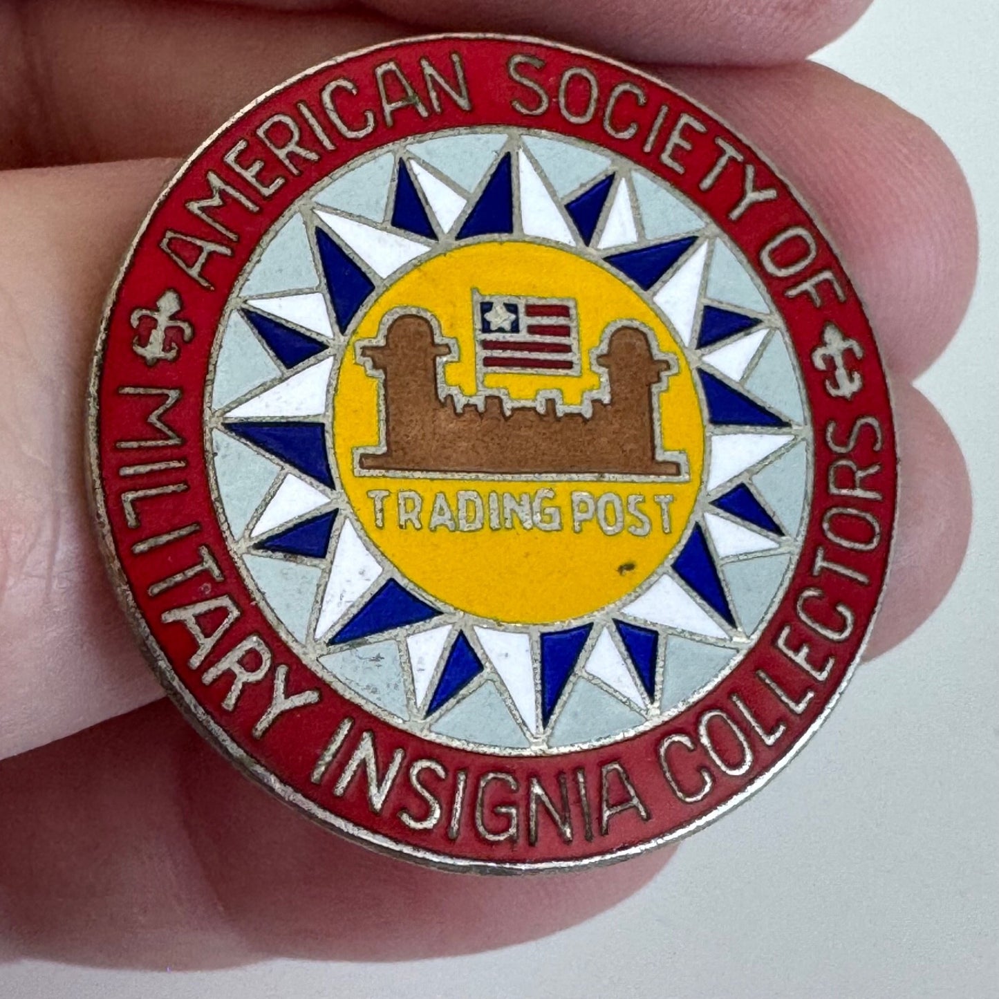 Vintage American Society of Military Insignia Collectors Lapel Pin