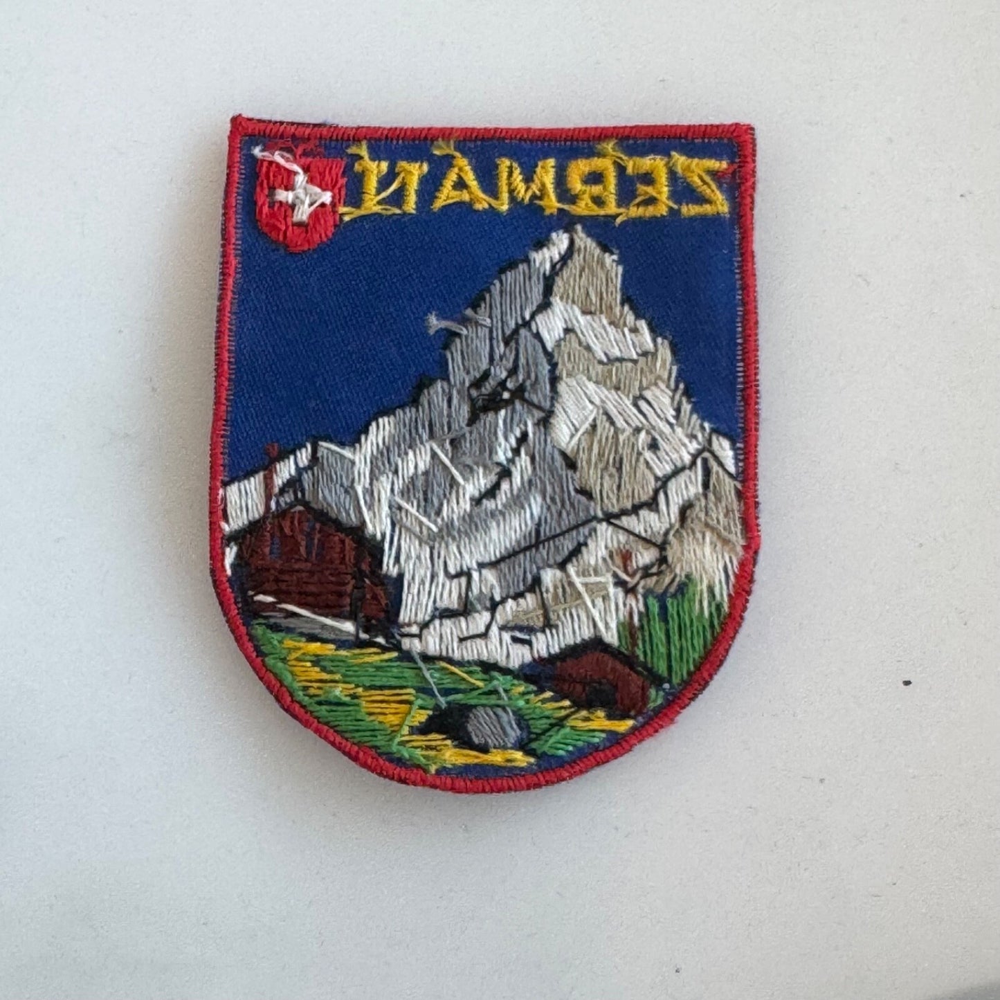 Vtg Zermatt Matterhorn Hotel Schwarzsee Embroidered Ski Patch Switzerland Skiing