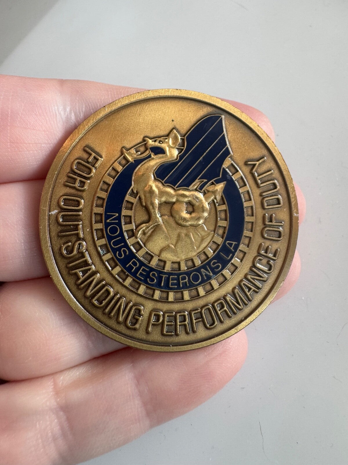 3ID Support Command Heart of the Rock Challenge Coin Outstanding Performance