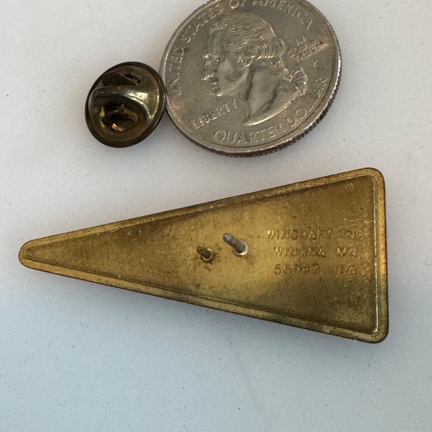 Vintage University of Nebraska Lincoln Pennant Shaped Lapel Pin Herbie Husker