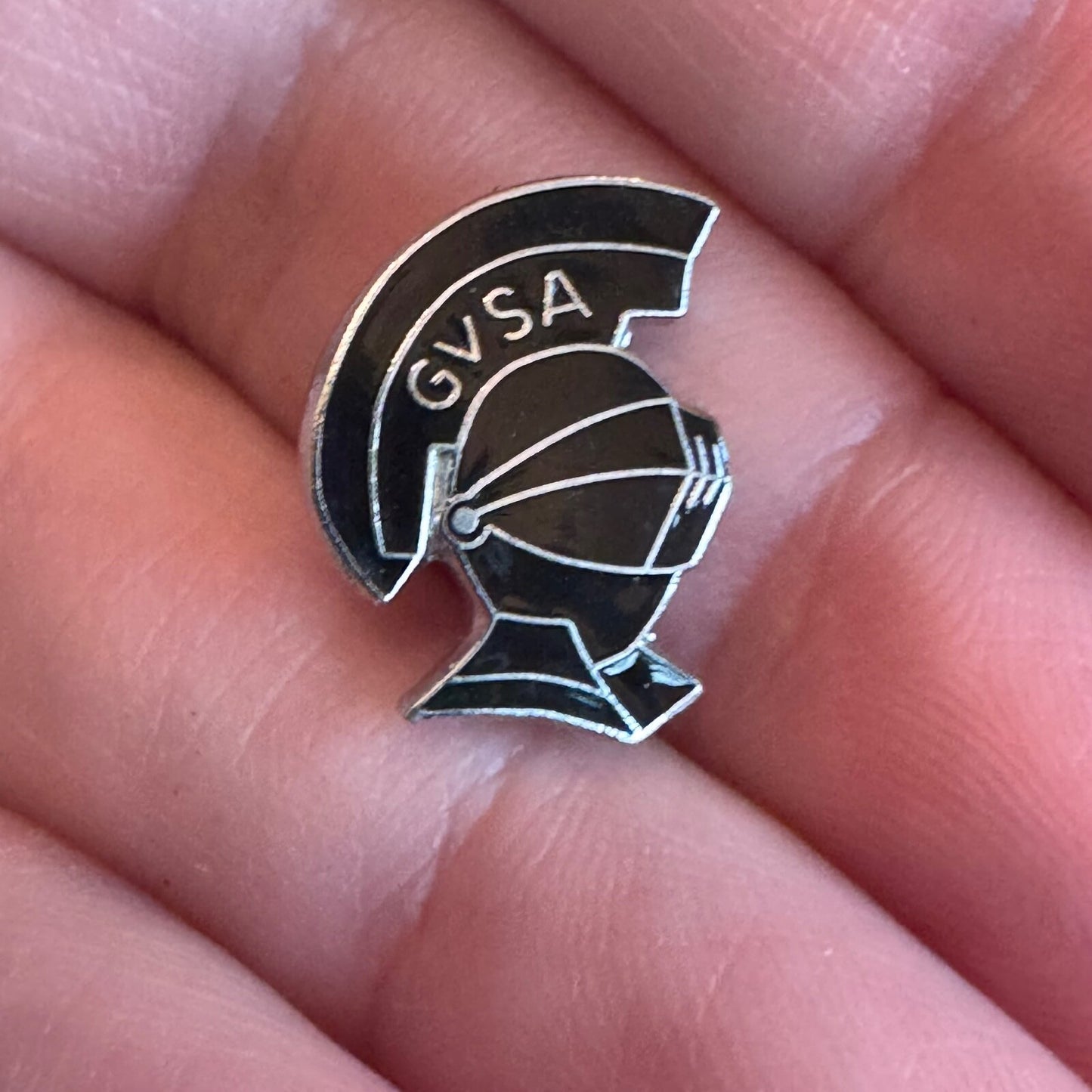 Vintage GVSA Spartan Helmet Lapel Pin Grand Valley State University