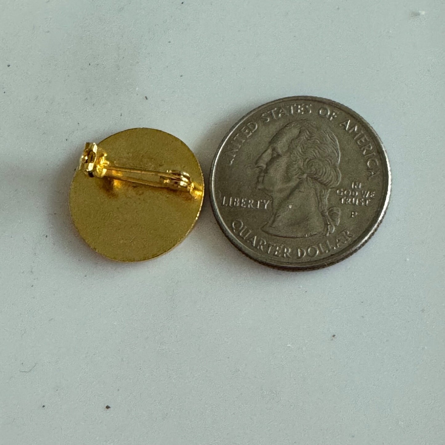 Vintage White Enamel Baseball Pin Gold Stitch Sports Collectible