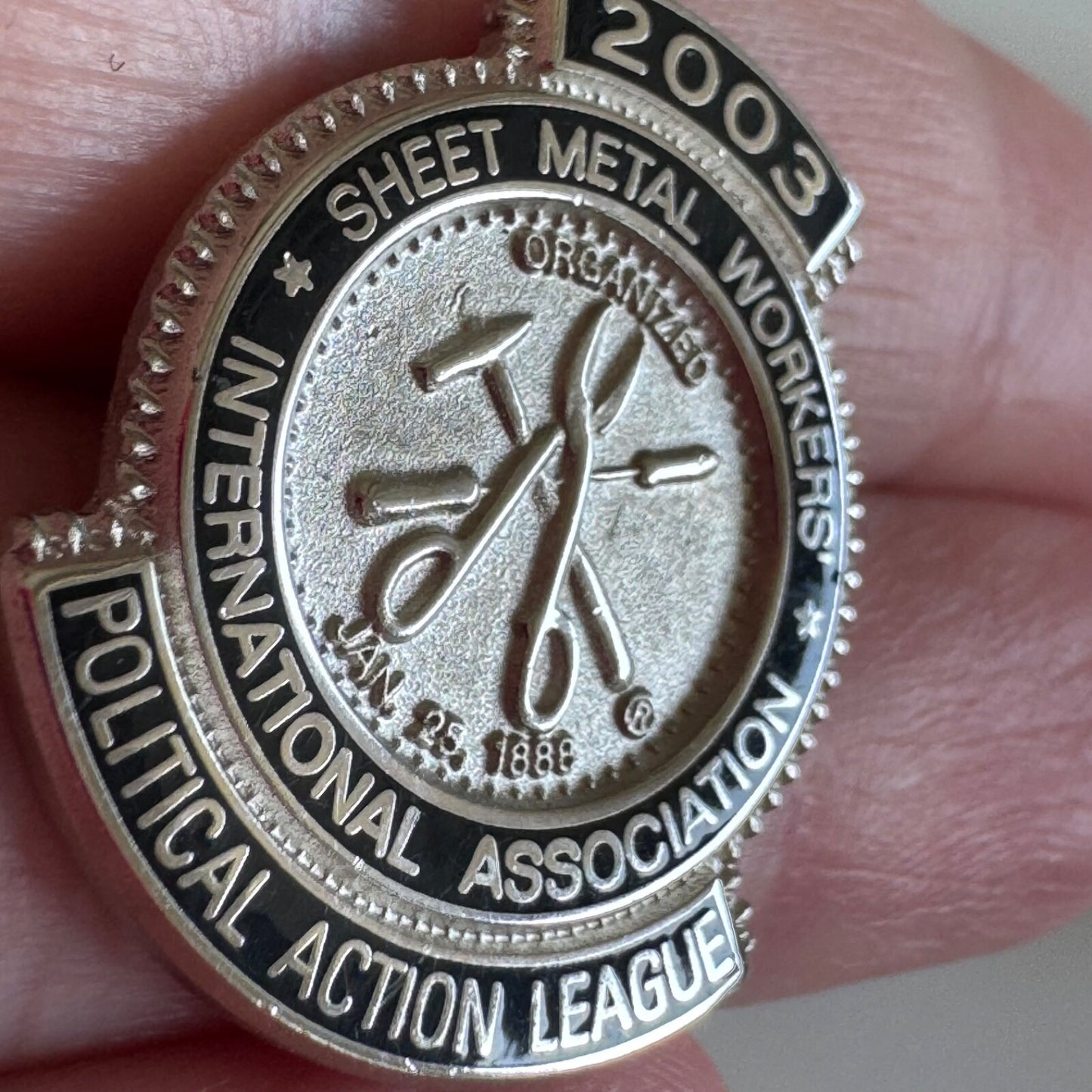 Vtg 2003 Sheet Metal Workers International Union Political Action League Pin