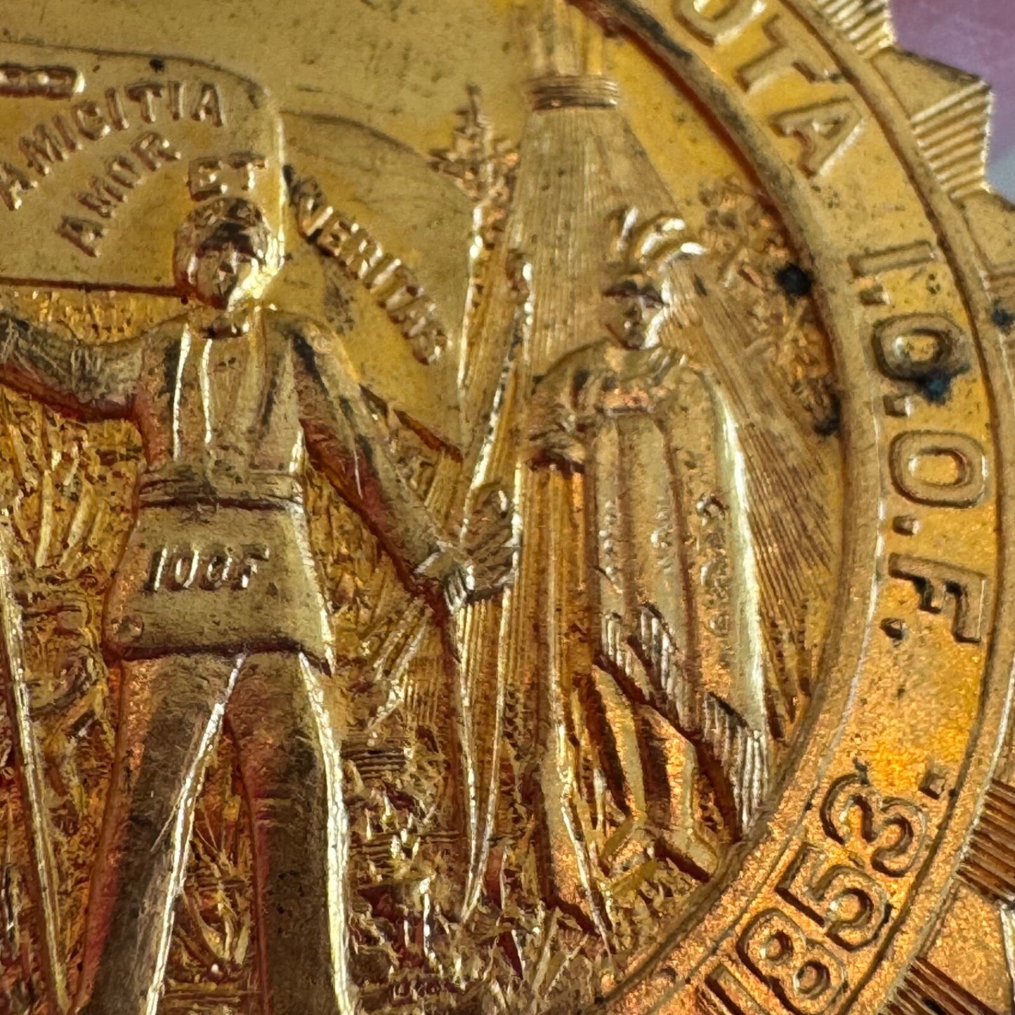 Antique IOOF Grand Lodge of Minnesota Instituted May 5th 1853 Medal Pin Badge