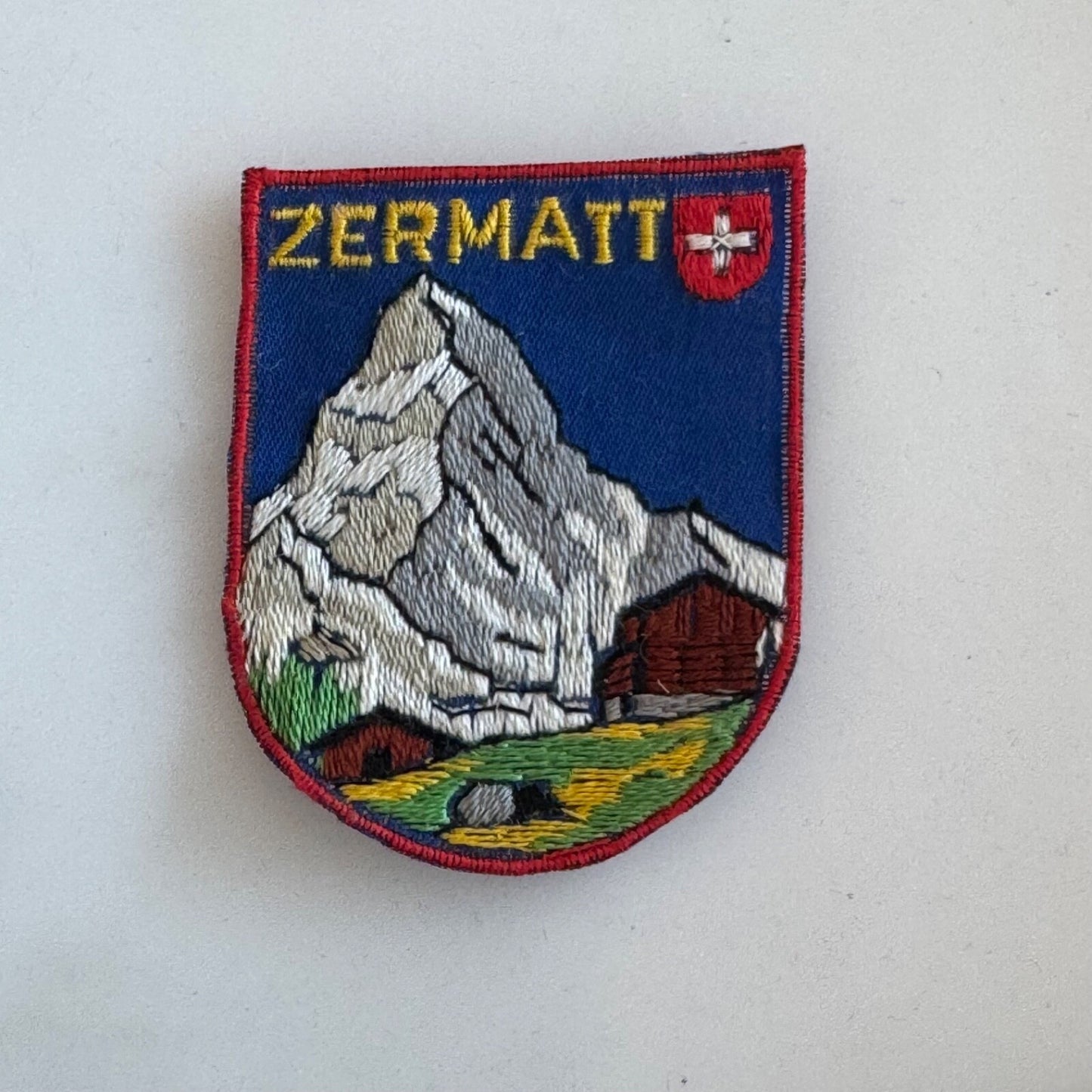 Vtg Zermatt Matterhorn Hotel Schwarzsee Embroidered Ski Patch Switzerland Skiing