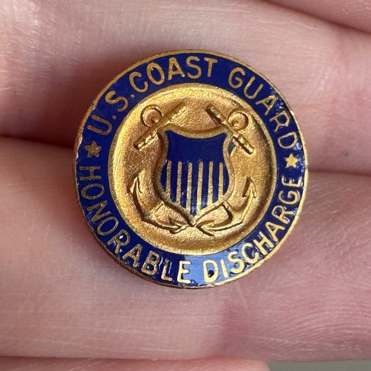 Vintage U.S. Coast Guard Honorable Discharge Lapel Pin