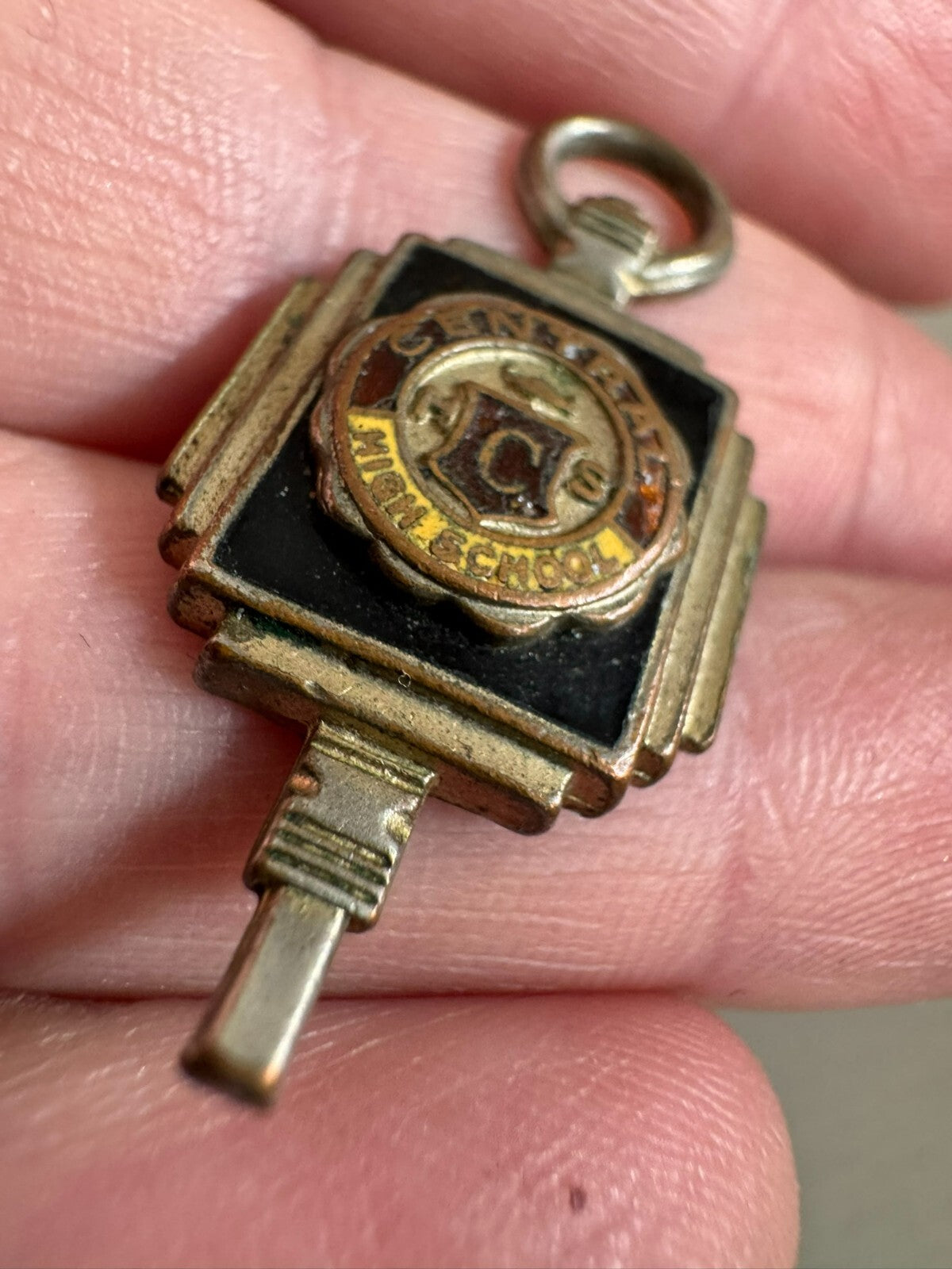 Vintage Central High School Charm Key Pendant Evansville Indiana Bears