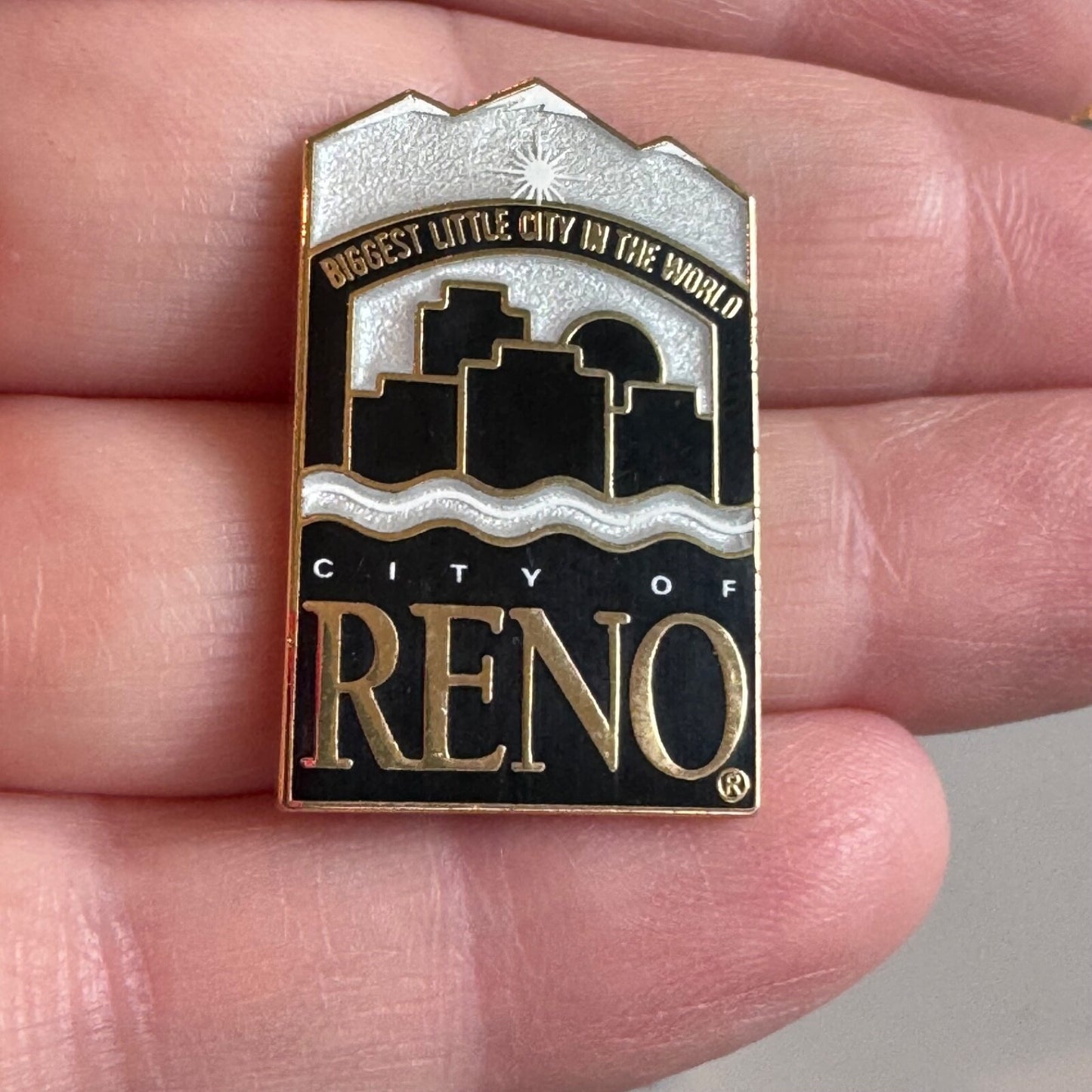 City Of Reno Biggest Little City In The World Souvenir Lapel Pin
