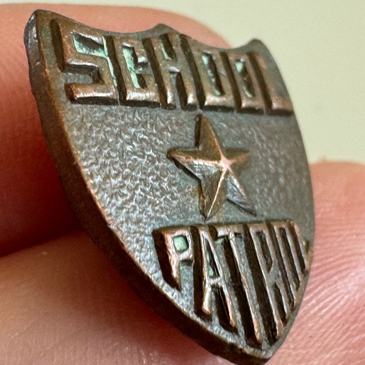 School Patrol Shield Northwestern Mutual Screwback Lapel Pin