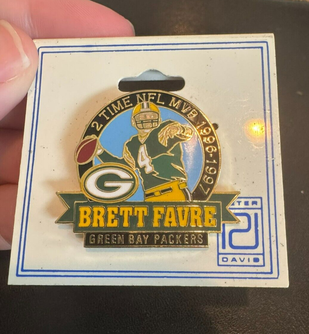 Green Bay Packers Two-Time NFL MVP Brett Favre Lapel Pin