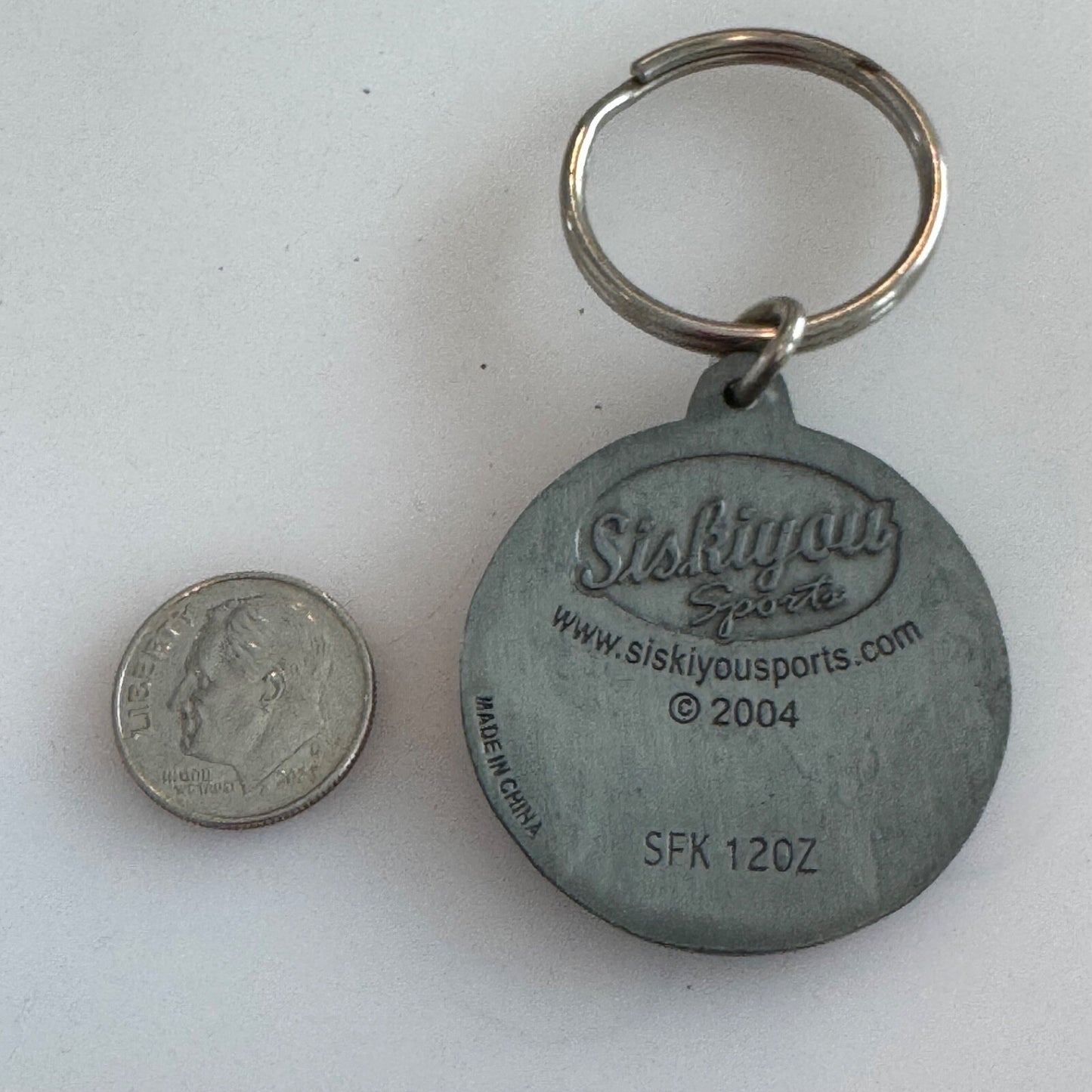 Vintage New England Patriots Key Chain Siskiyou Sports Pewter 2004