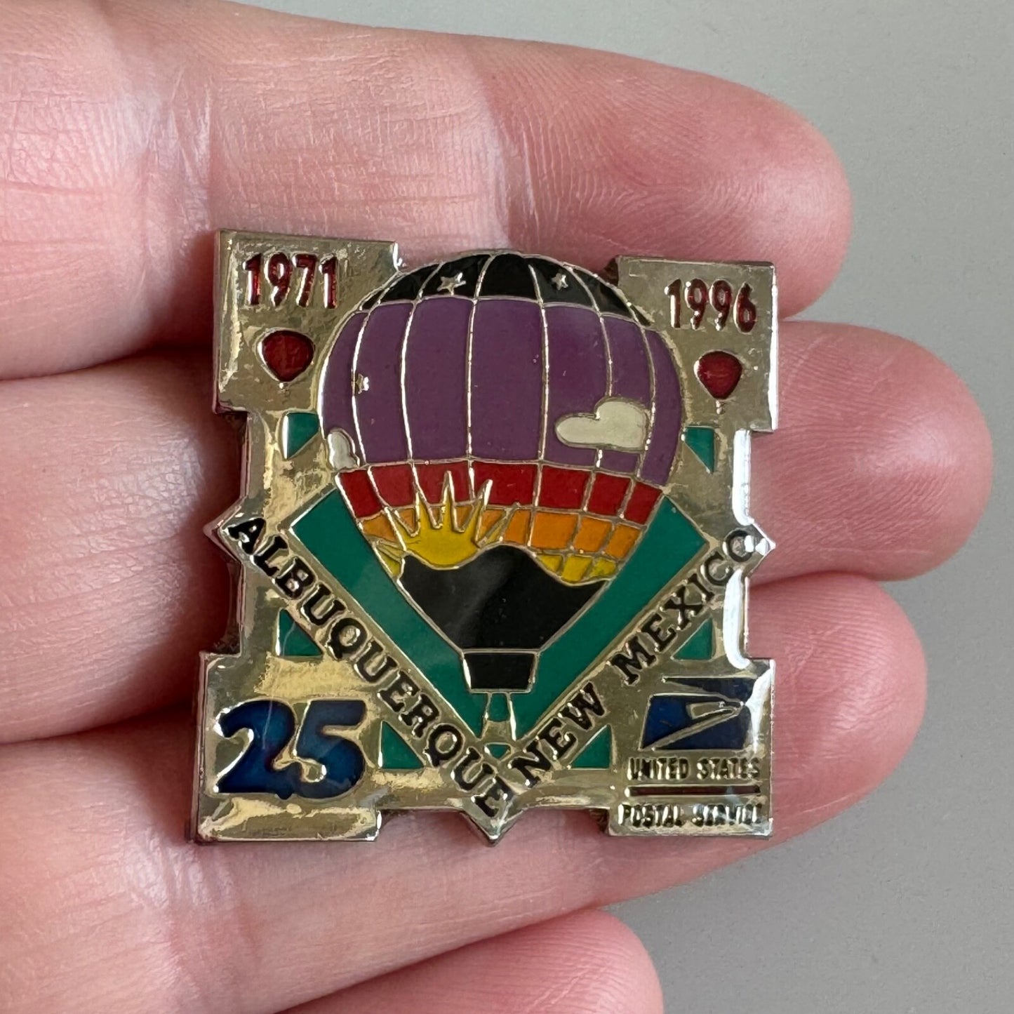 Vintage 1996 Limited Edition USPS Albuquerque New Mexico Hot Air Balloon Pin