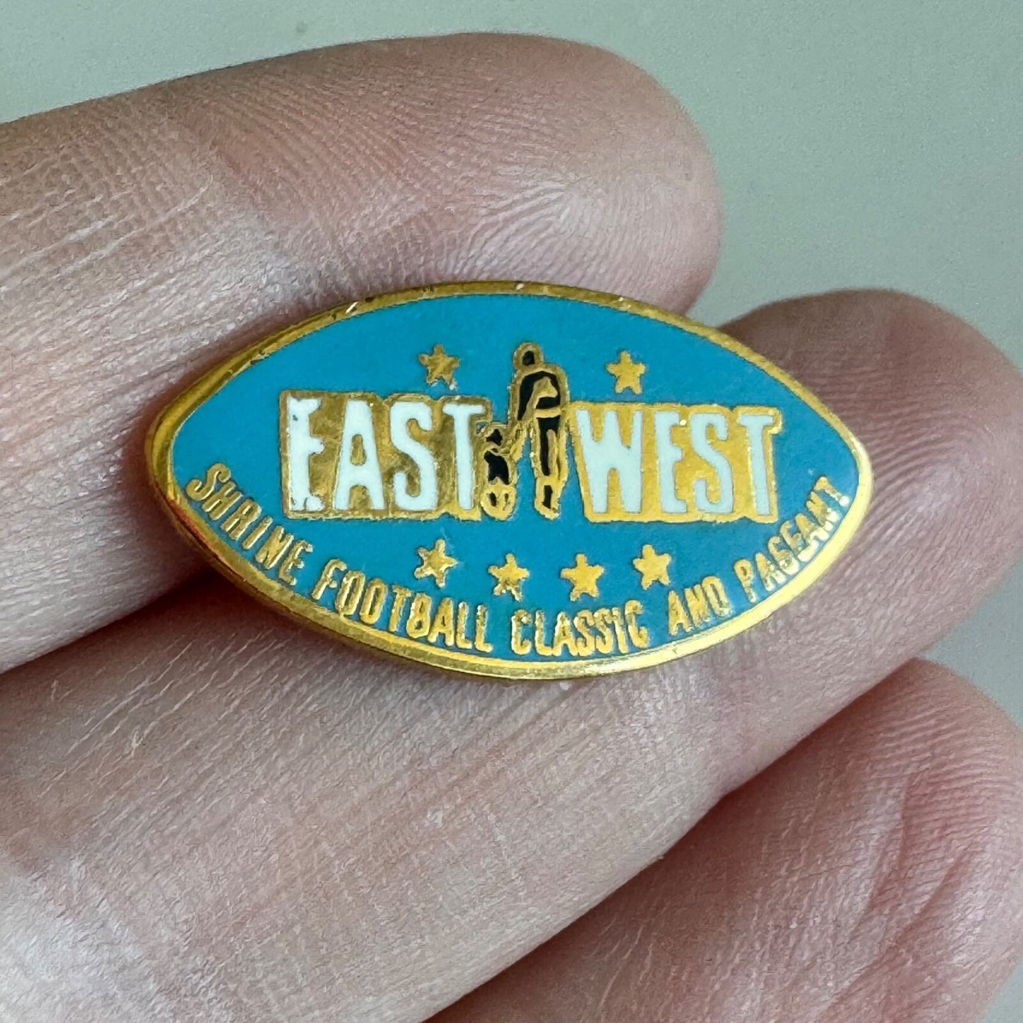 Vintage East West Shrine Football Classic and Pageant Lapel Pin College Bowl