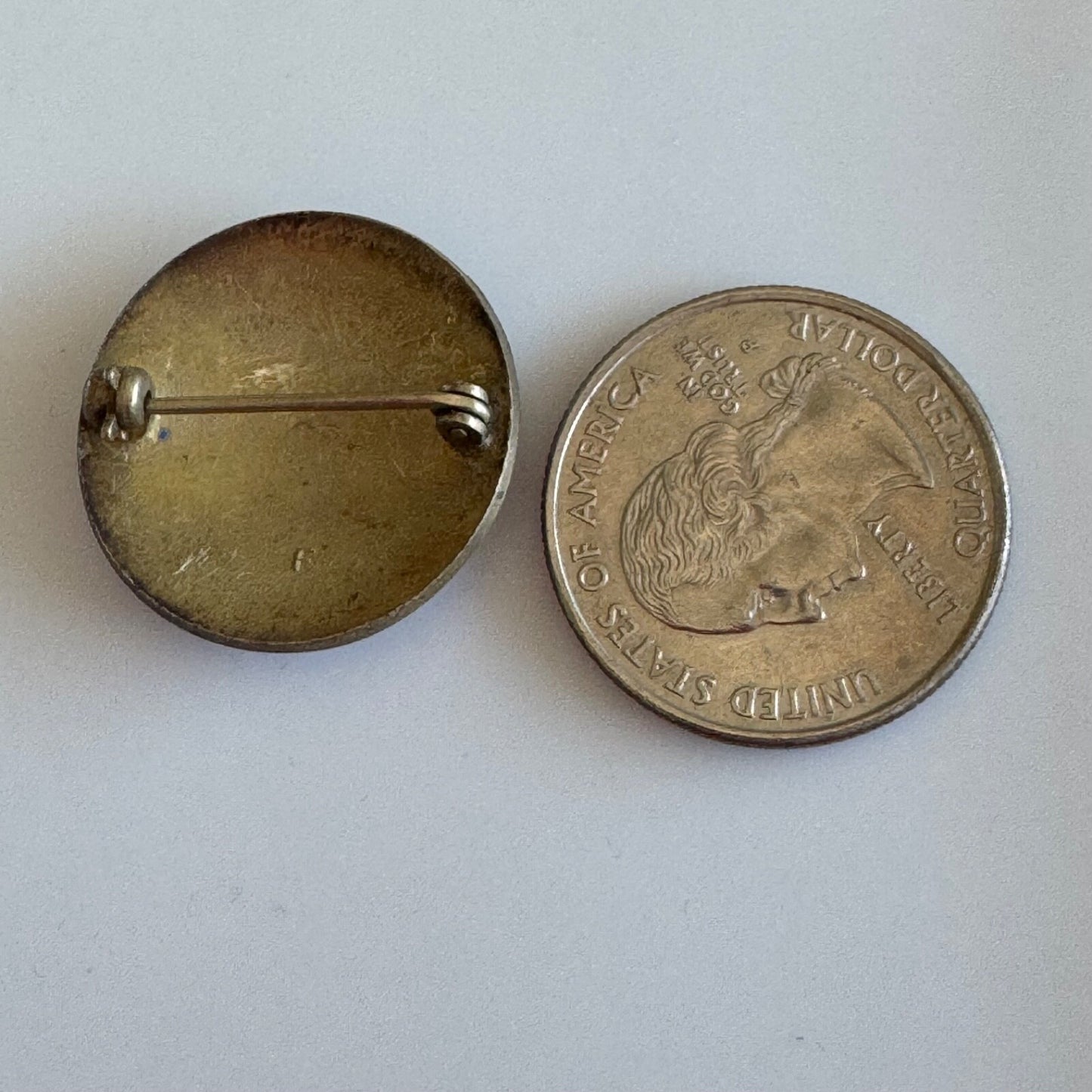 Vintage American Red Cross Volunteer Enamel Lapel Pin F Back